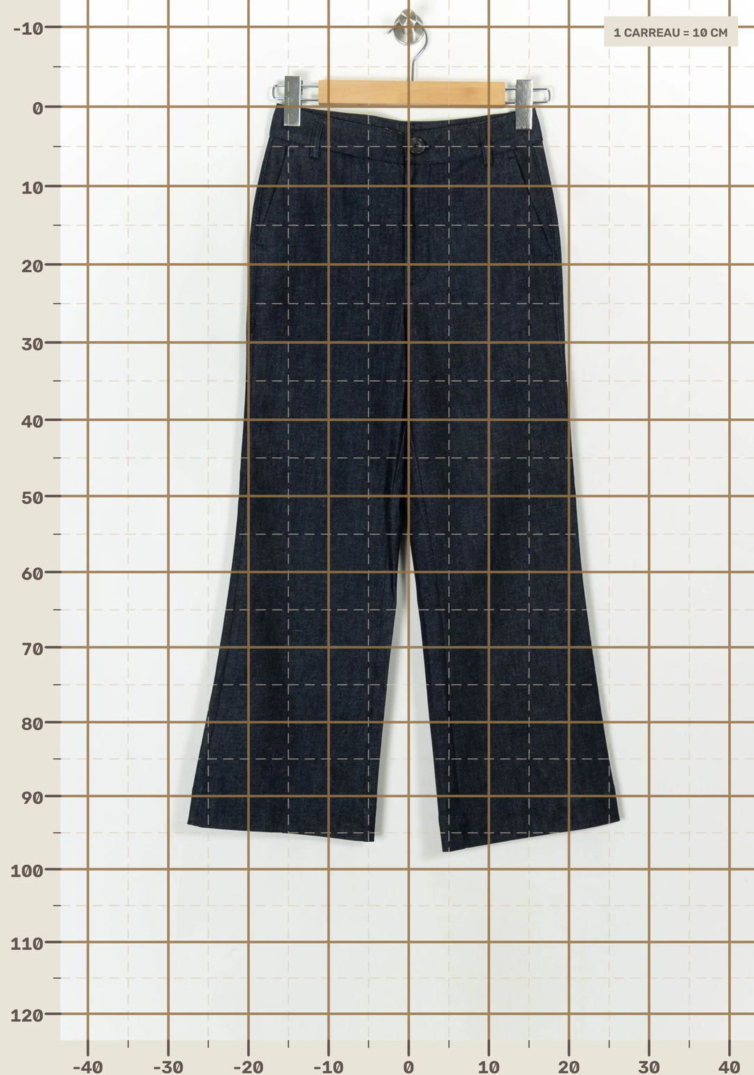 Pantalon Large Bleu - Taille XS/34 de la marque La Fée Maraboutée | PARAD119411 - Vendu par Paradigme - Image 4