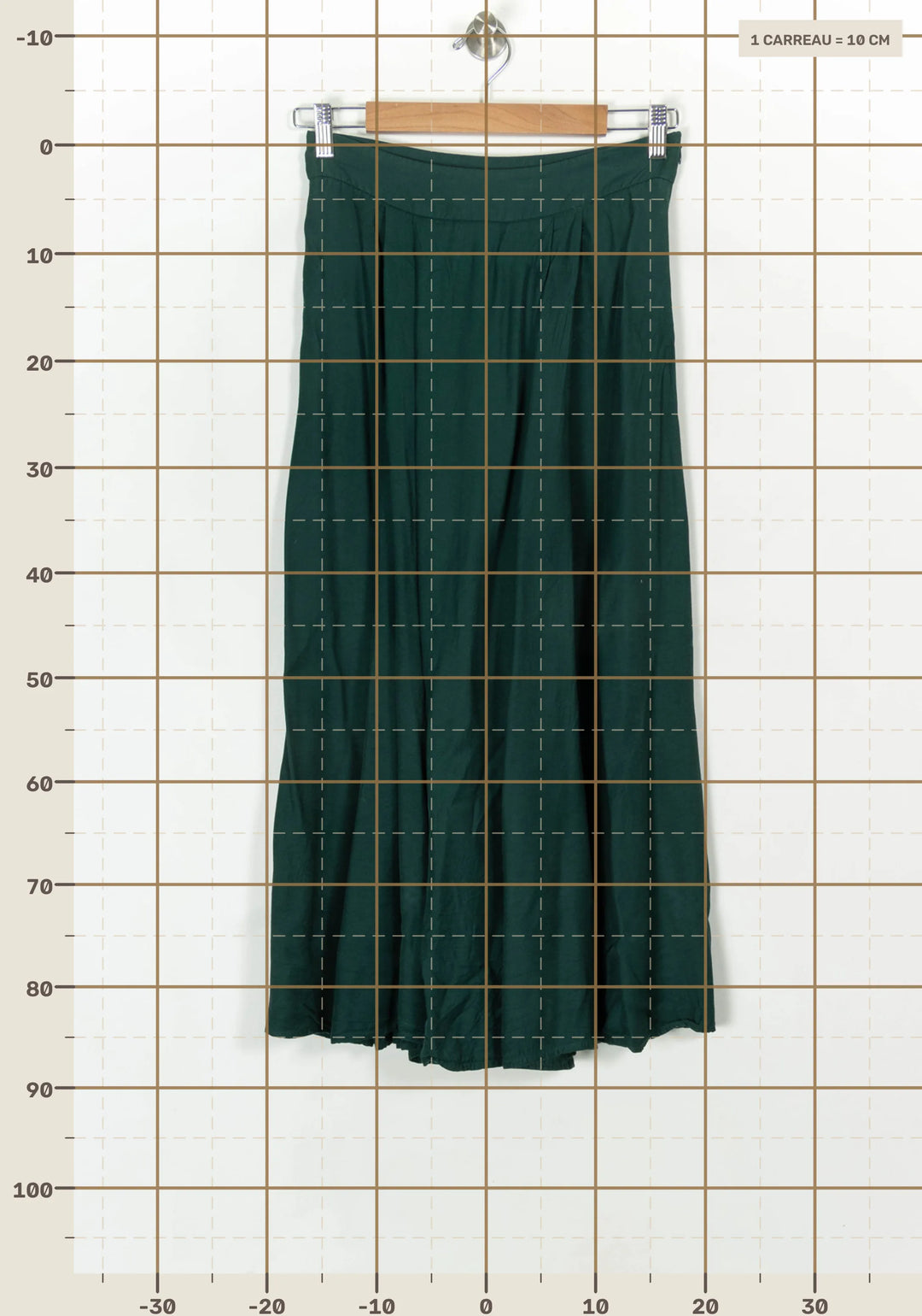 Jupe Midi Verte - Taille XS/34 de la marque Modetrotter | PARAD119412 - Vendu par Paradigme - Image 4