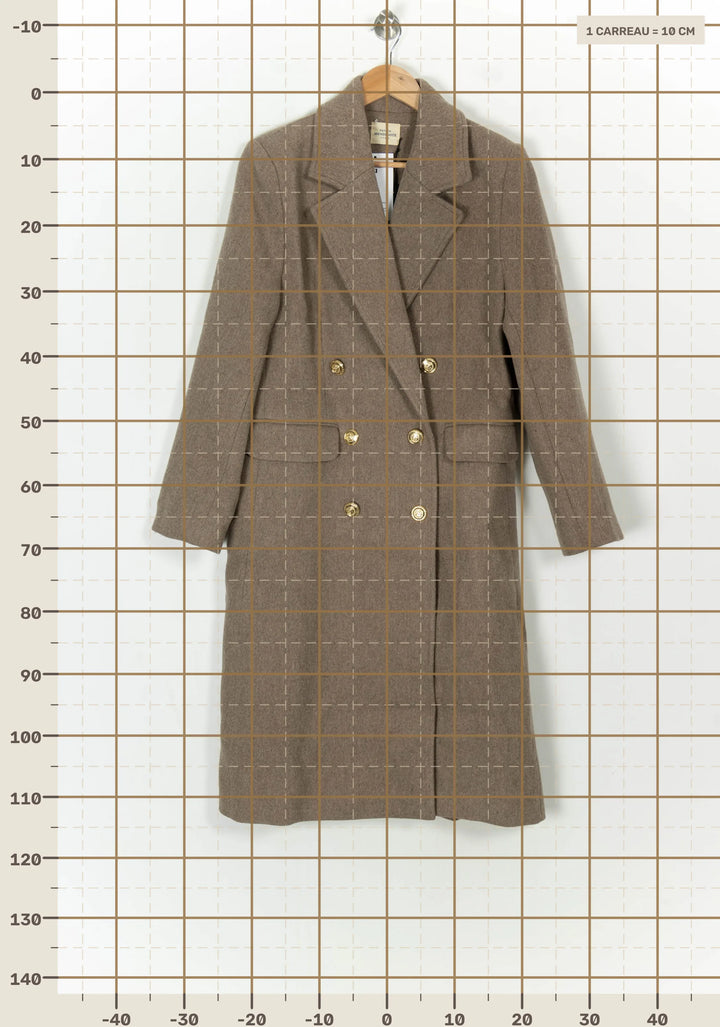 Manteau Long Beige - Taille S/36 de la marque Petite Mendigote | PARAD119425 - Vendu par Paradigme - Image 4