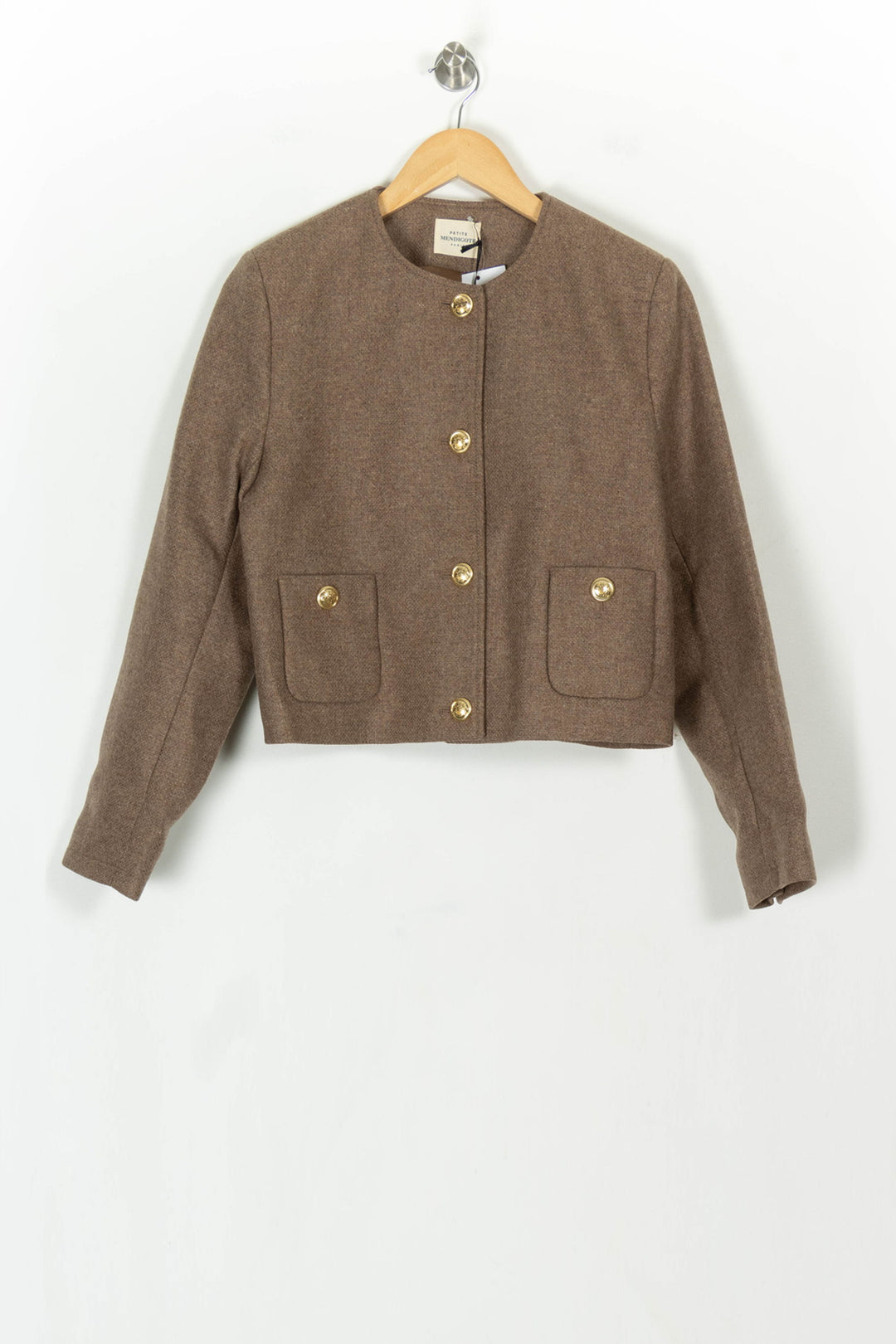 Veste Courte Beige - Taille L/40 de la marque Petite Mendigote | PARAD119428 - Vendu par Paradigme - Image 2