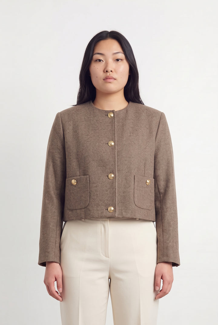 Veste Beige - Taille L/40 de la marque Petite Mendigote | PARAD119431 - Vendu par Paradigme - Image 1
