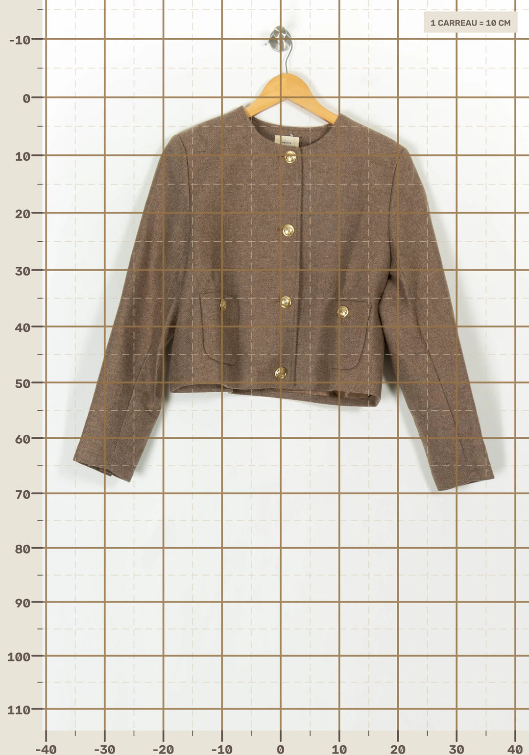Veste Beige - Taille L/40 de la marque Petite Mendigote | PARAD119431 - Vendu par Paradigme - Image 4