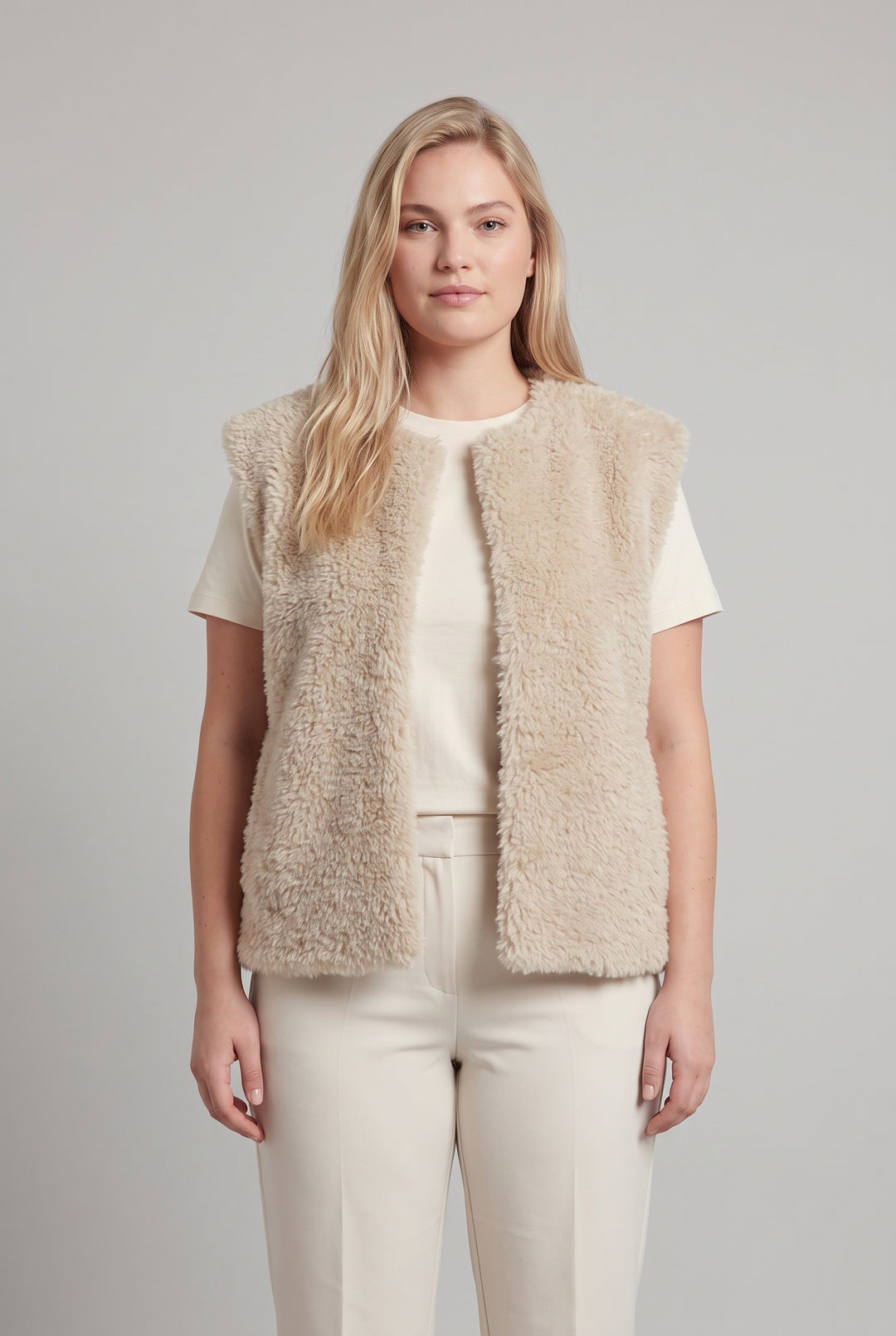 Gilet Sans Manches Beige - Taille XL/42 de la marque Petite Mendigote | PARAD119432 - Vendu par Paradigme - Image 1