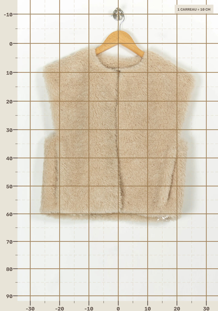 Gilet Sans Manches Beige - Taille XL/42 de la marque Petite Mendigote | PARAD119432 - Vendu par Paradigme - Image 4