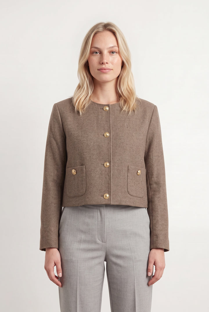 Veste Beige - Taille L/40 de la marque Petite Mendigote | PARAD119434 - Vendu par Paradigme - Image 1