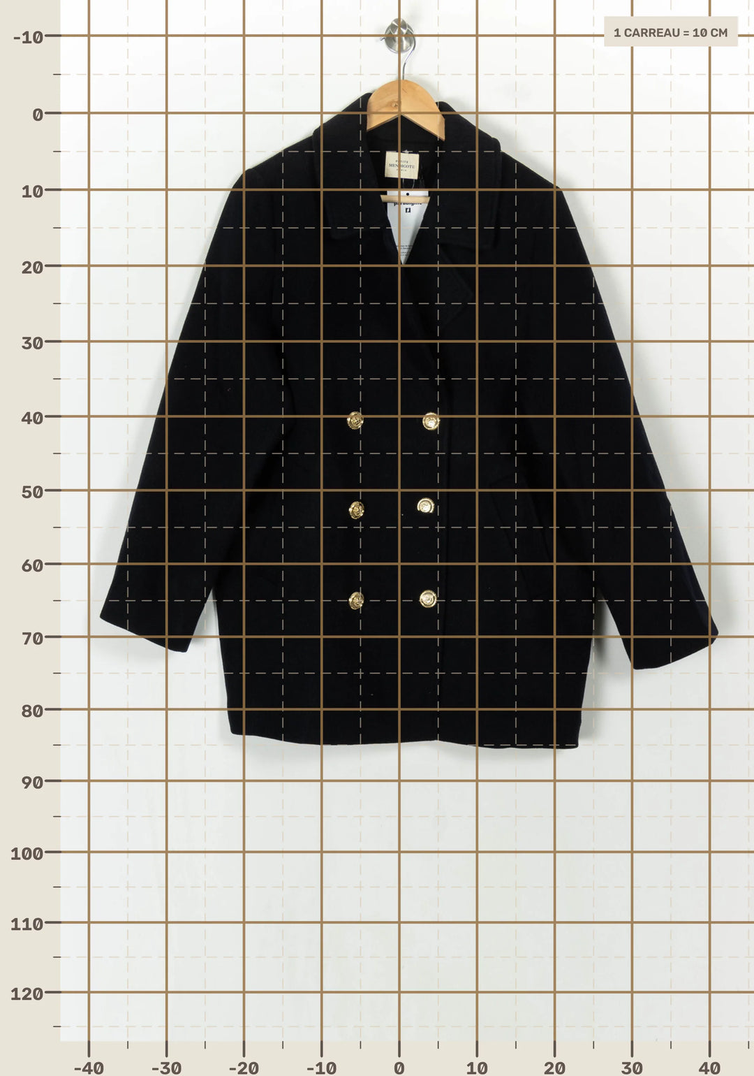 Caban Bleu - Taille XL/42 de la marque Petite Mendigote | PARAD119437 - Vendu par Paradigme - Image 4