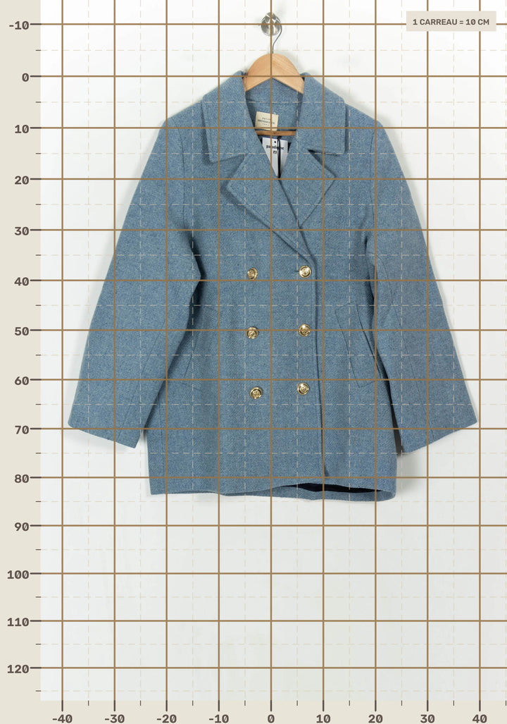 Manteau Bleu - Taille L/40 de la marque Petite Mendigote | PARAD119439 - Vendu par Paradigme - Image 4