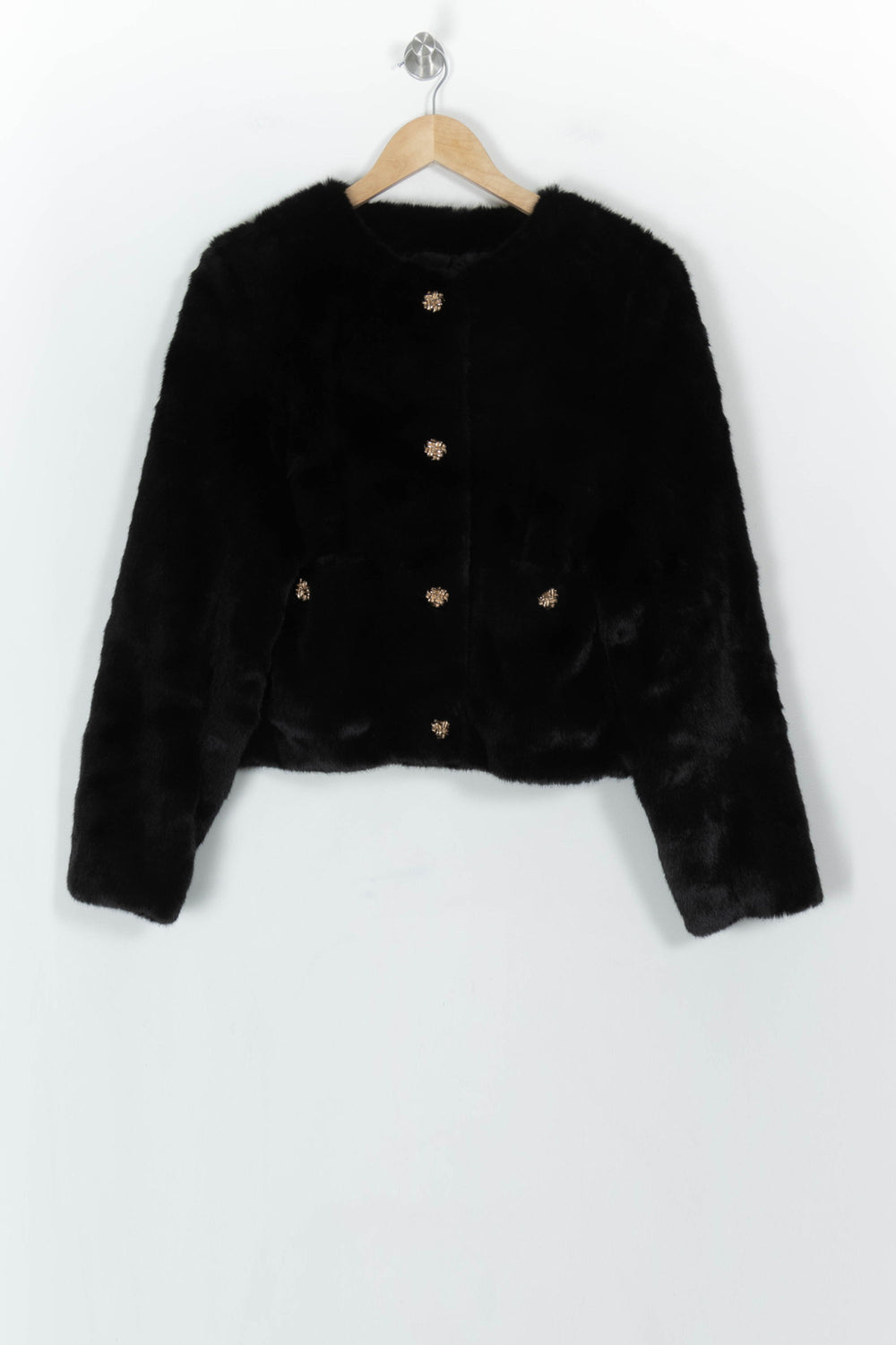 Veste Fourrure Noire - Taille XL/42 de la marque Petite Mendigote | PARAD119442 - Vendu par Paradigme - Image 2