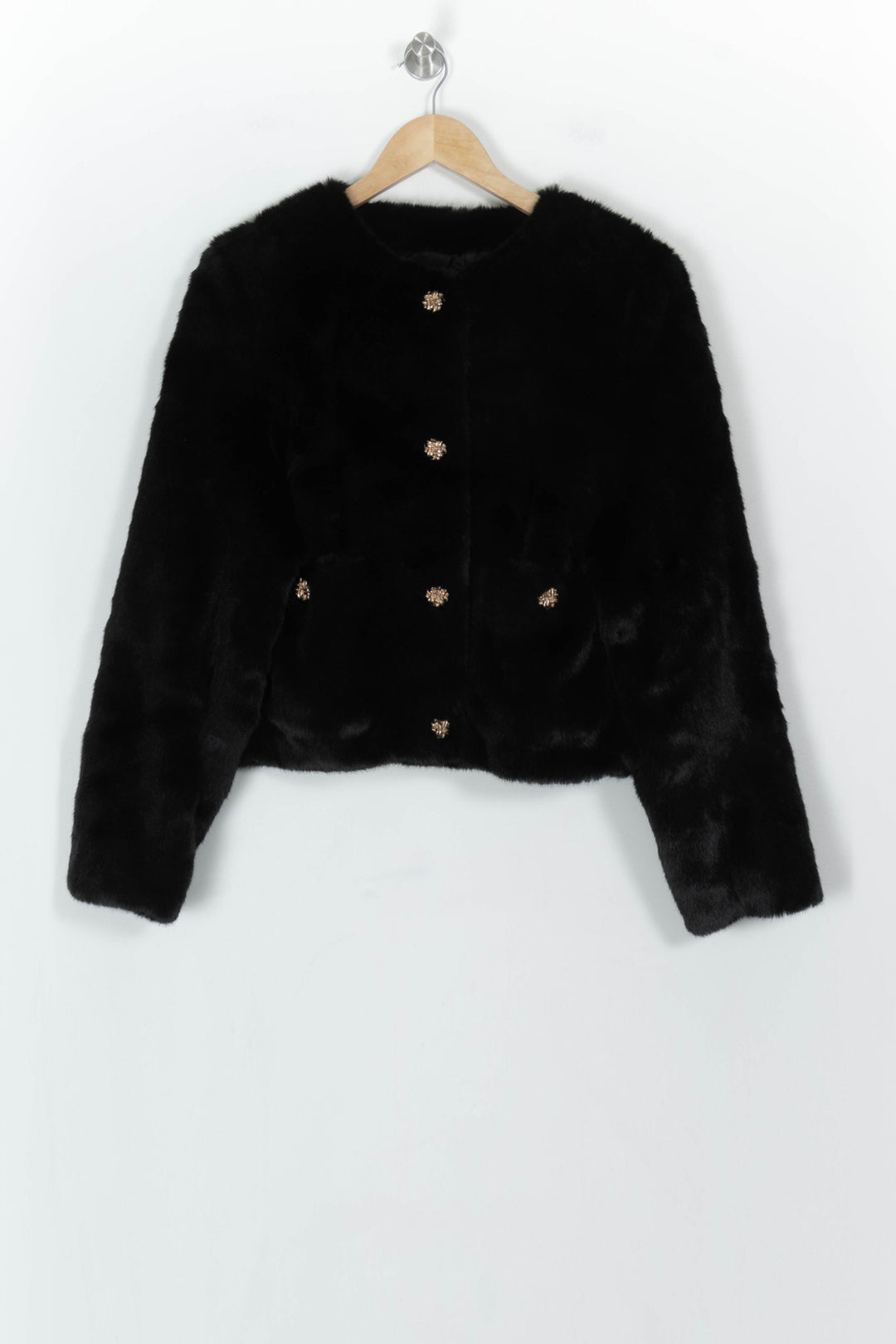 Veste Fourrure Noire - Taille XL/42 de la marque Petite Mendigote | PARAD119442 - Vendu par Paradigme - Image 2
