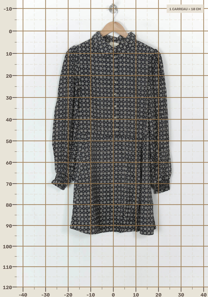 Robe Chemise Noire et Blanche - Taille XL/42 de la marque Petite Mendigote | PARAD119443 - Vendu par Paradigme - Image 4