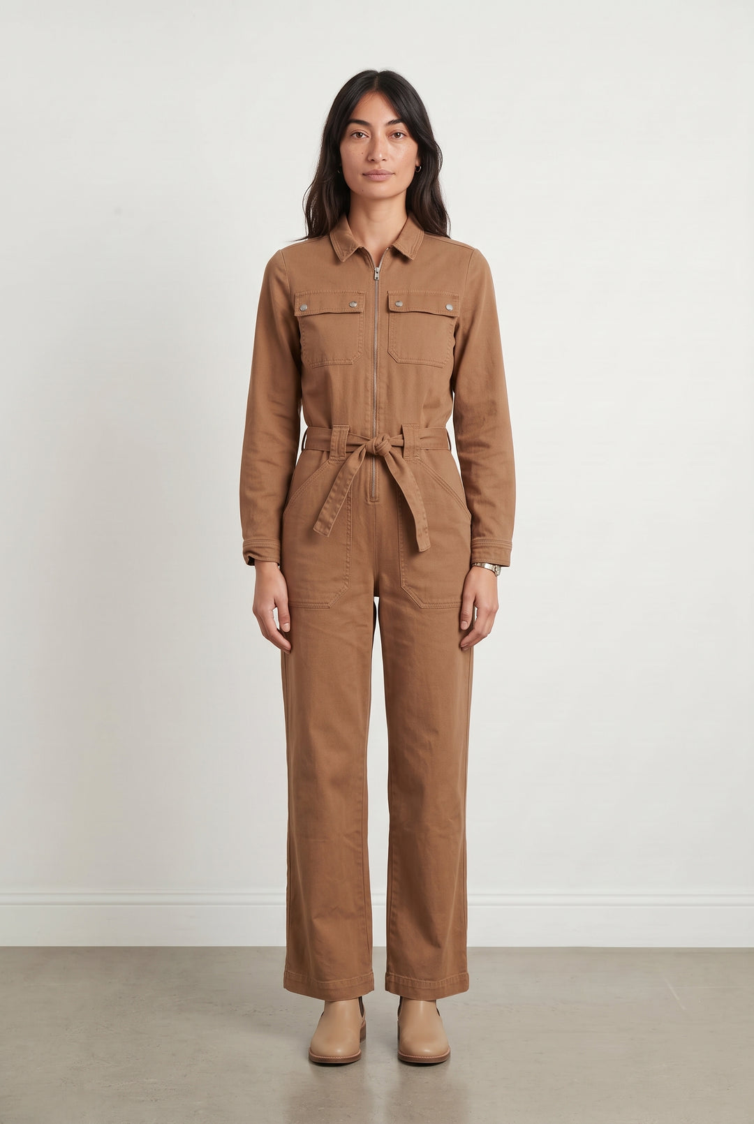 Combinaison Pantalon Marron - Taille S/36 de la marque Sézane | PARAD119450 - Vendu par Paradigme - Image 1