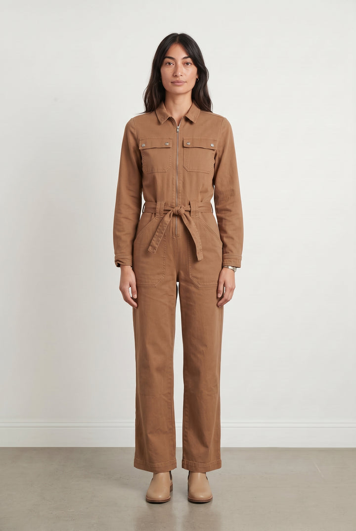 Combinaison Pantalon Marron - Taille S/36 de la marque Sézane | PARAD119450 - Vendu par Paradigme - Image 1