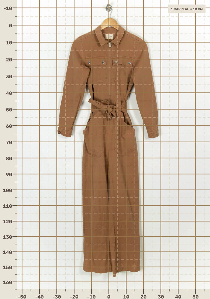 Combinaison Pantalon Marron - Taille S/36 de la marque Sézane | PARAD119450 - Vendu par Paradigme - Image 4