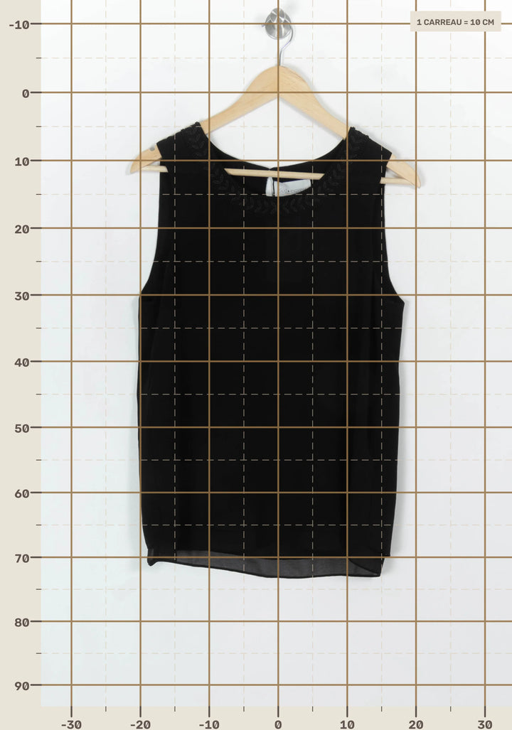 Blouse Sans Manches Noire - Taille L/40 de la marque Sud express | PARAD119456 - Vendu par Paradigme - Image 4