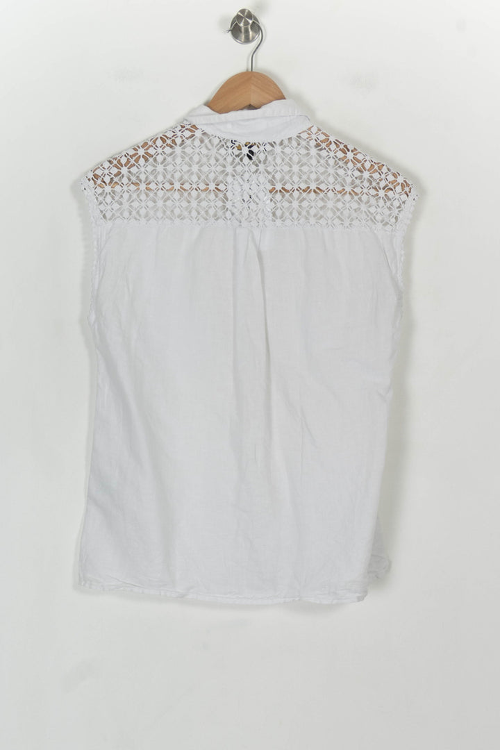 Chemise Sans Manches Blanche - Taille L/40 de la marque Maison 123 | PARAD119457 - Vendu par Paradigme - Image 5