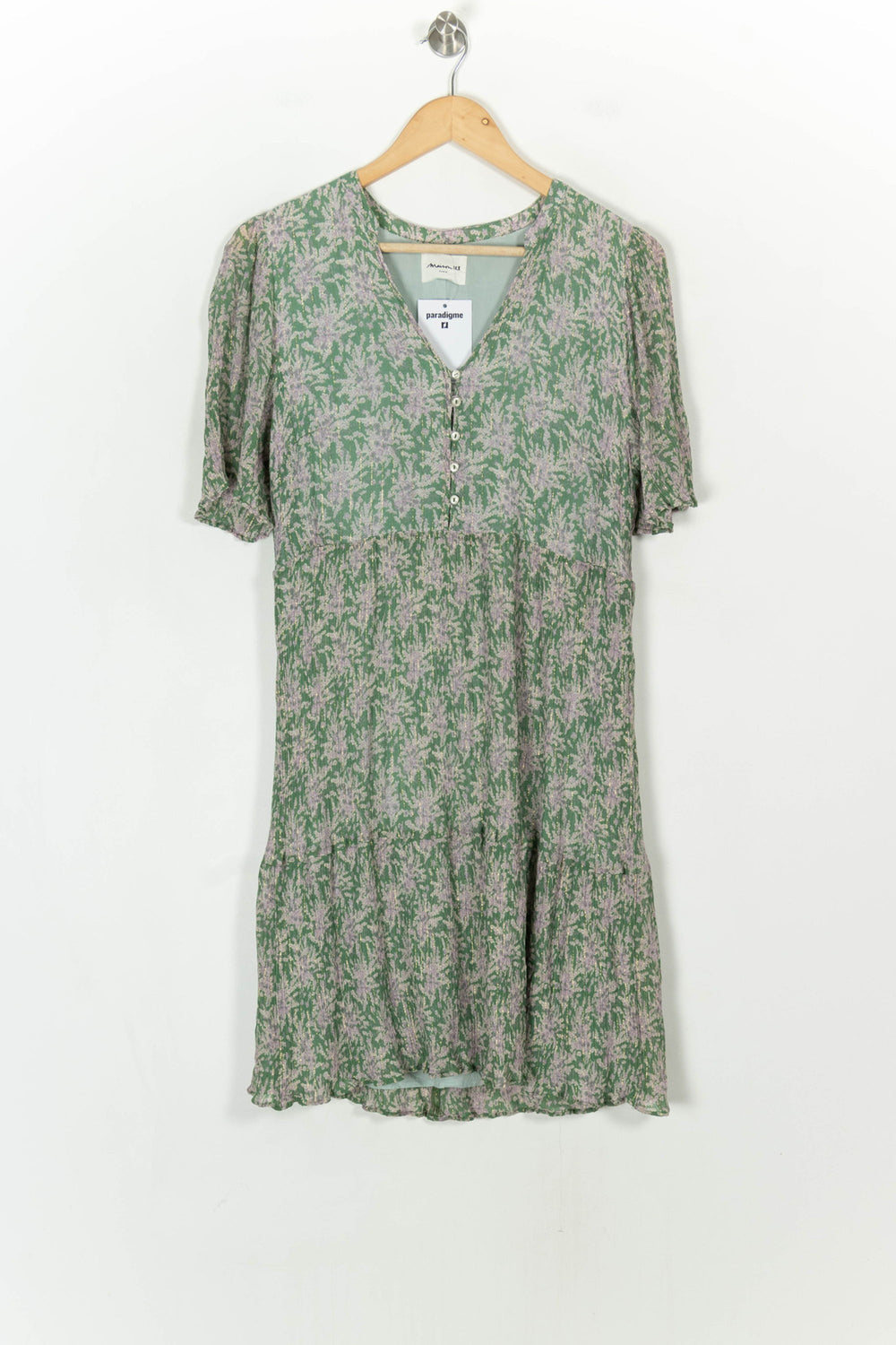 Robe Courte Verte et Lilas - Taille XL/42 de la marque Maison 123 | PARAD119459 - Vendu par Paradigme - Image 2