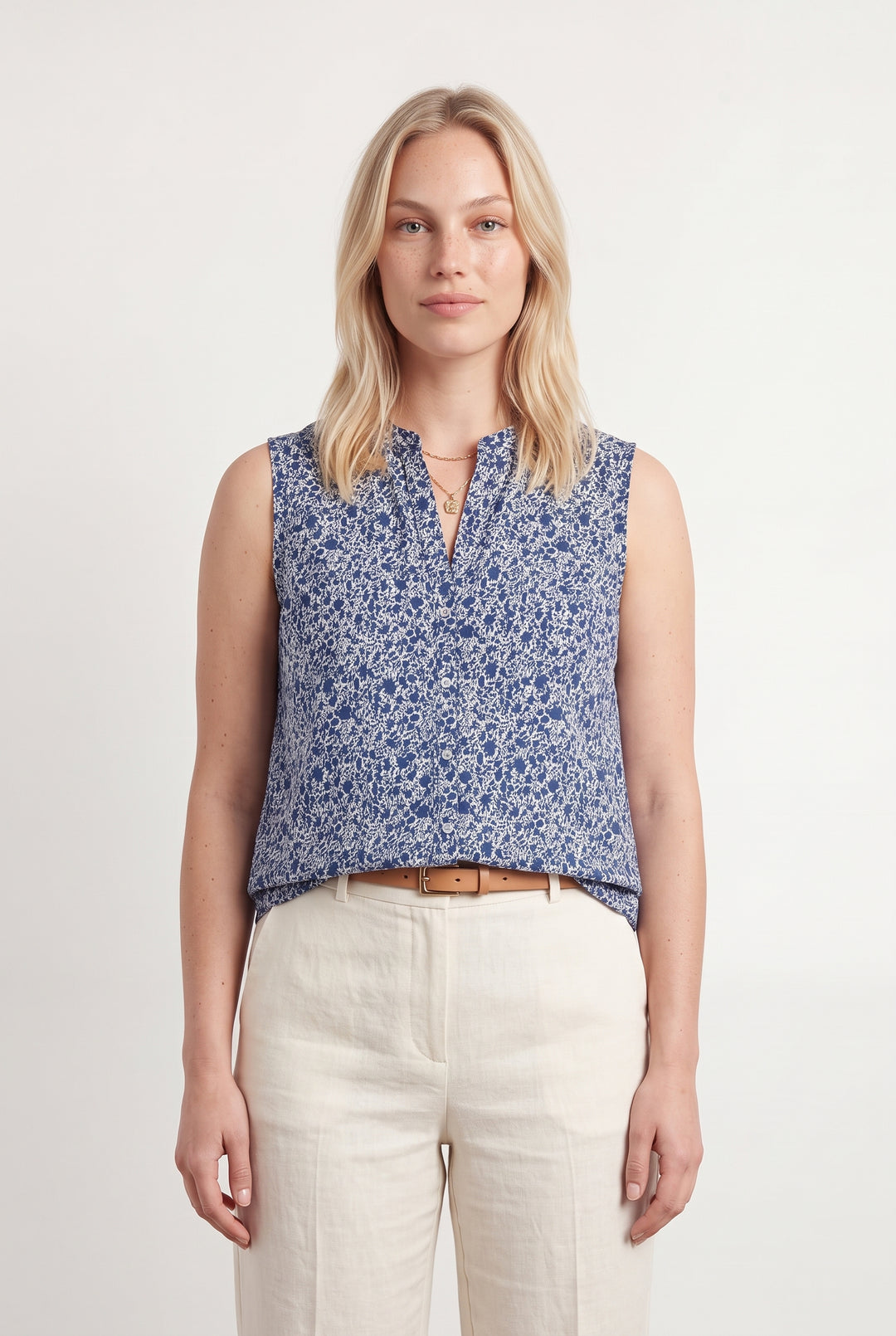 Blouse Bleu et Blanc - Taille L/40 de la marque Caroll | PARAD119460 - Vendu par Paradigme - Image 1