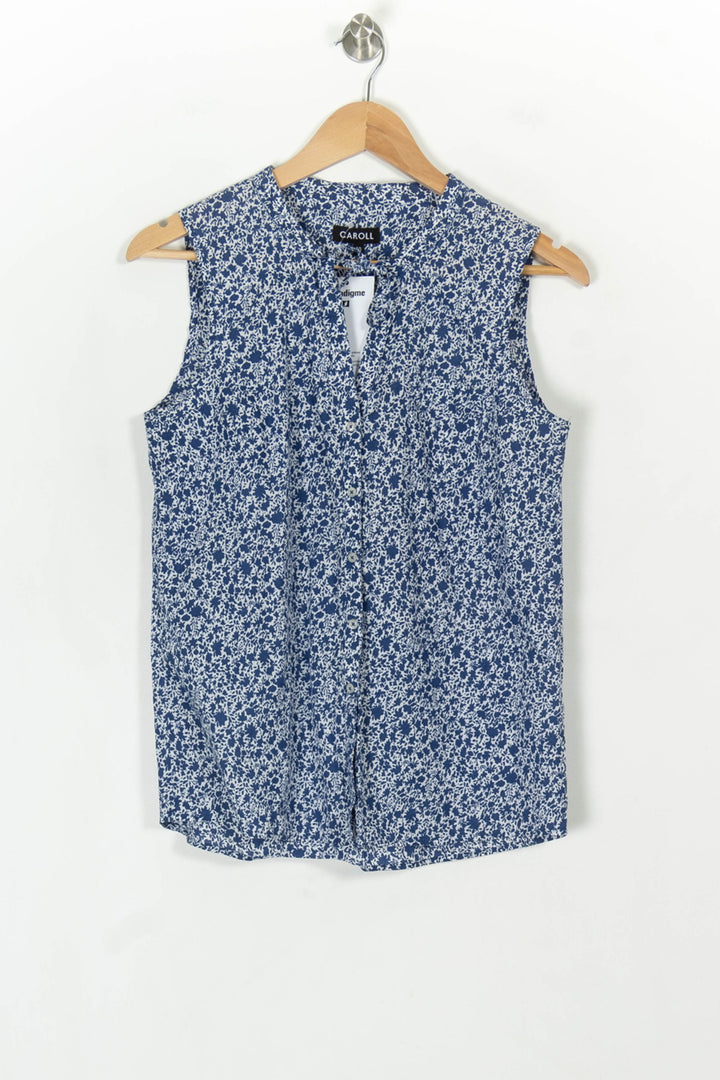 Blouse Bleu et Blanc - Taille L/40 de la marque Caroll | PARAD119460 - Vendu par Paradigme - Image 2