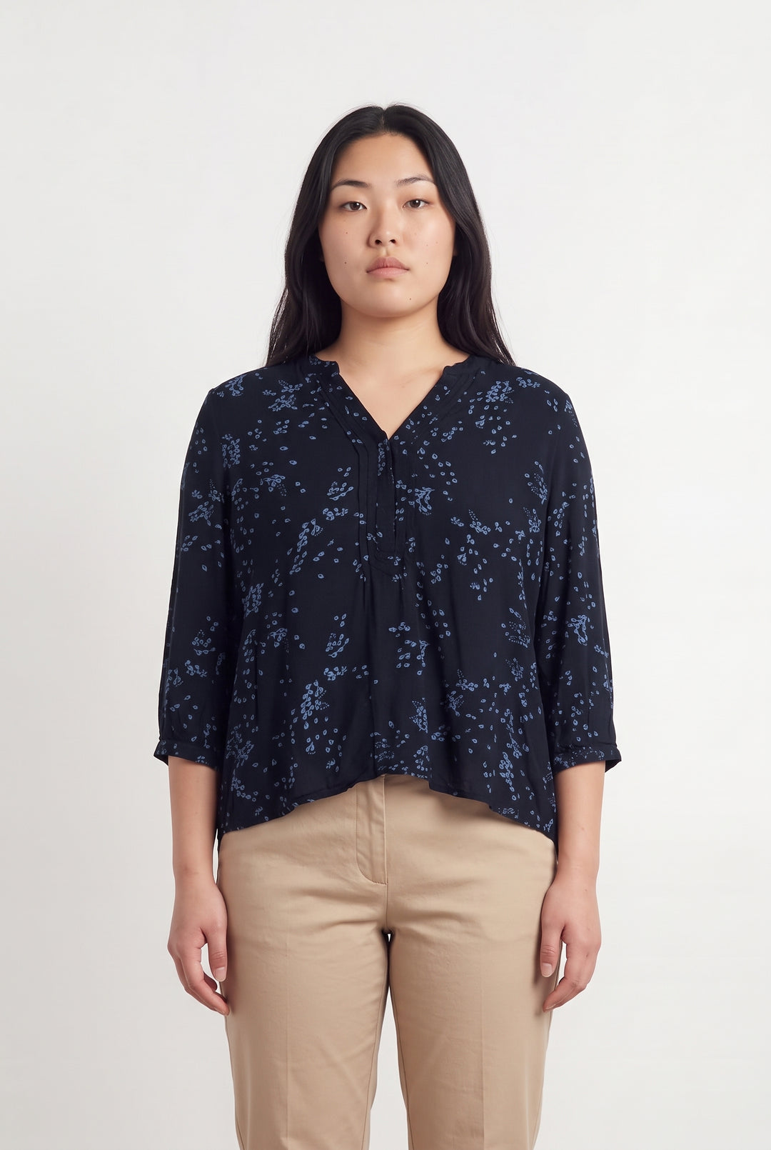 Blouse Noire et Bleue - Taille L/40 de la marque Sud express | PARAD119463 - Vendu par Paradigme - Image 1