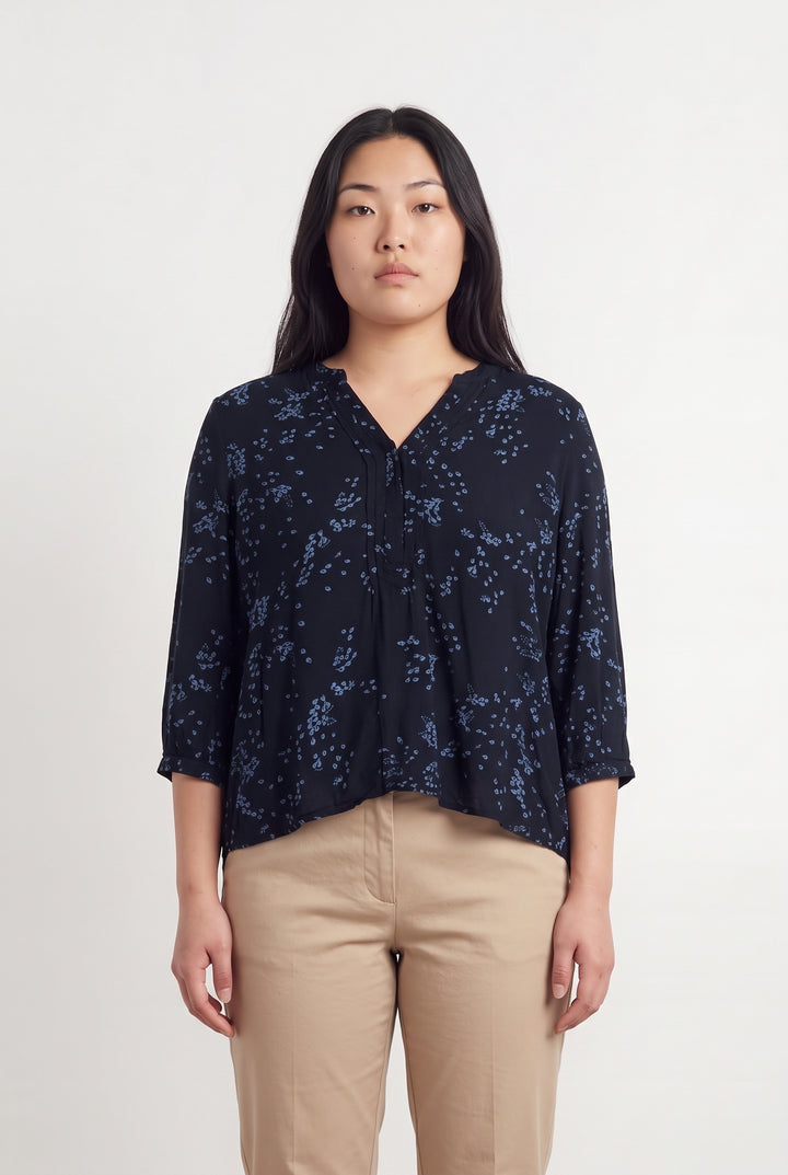 Blouse Noire et Bleue - Taille L/40 de la marque Sud express | PARAD119463 - Vendu par Paradigme - Image 1