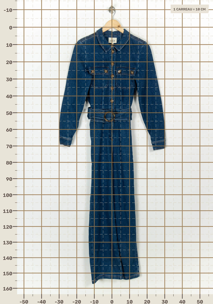 Combinaison Bleu - Taille M/38 de la marque Sézane | PARAD119468 - Vendu par Paradigme - Image 4