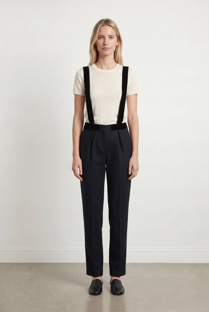 Pantalon à Bretelles Bleu - Taille S/36 de la marque Claudie Pierlot | PARAD119470 - Vendu par Paradigme - Image 1