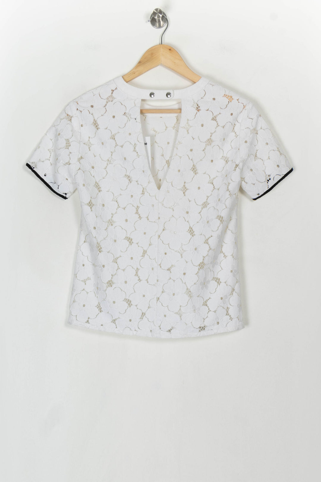 Blouse Blanche et Noire - Taille S/36 de la marque Sandro | PARAD119476 - Vendu par Paradigme - Image 5