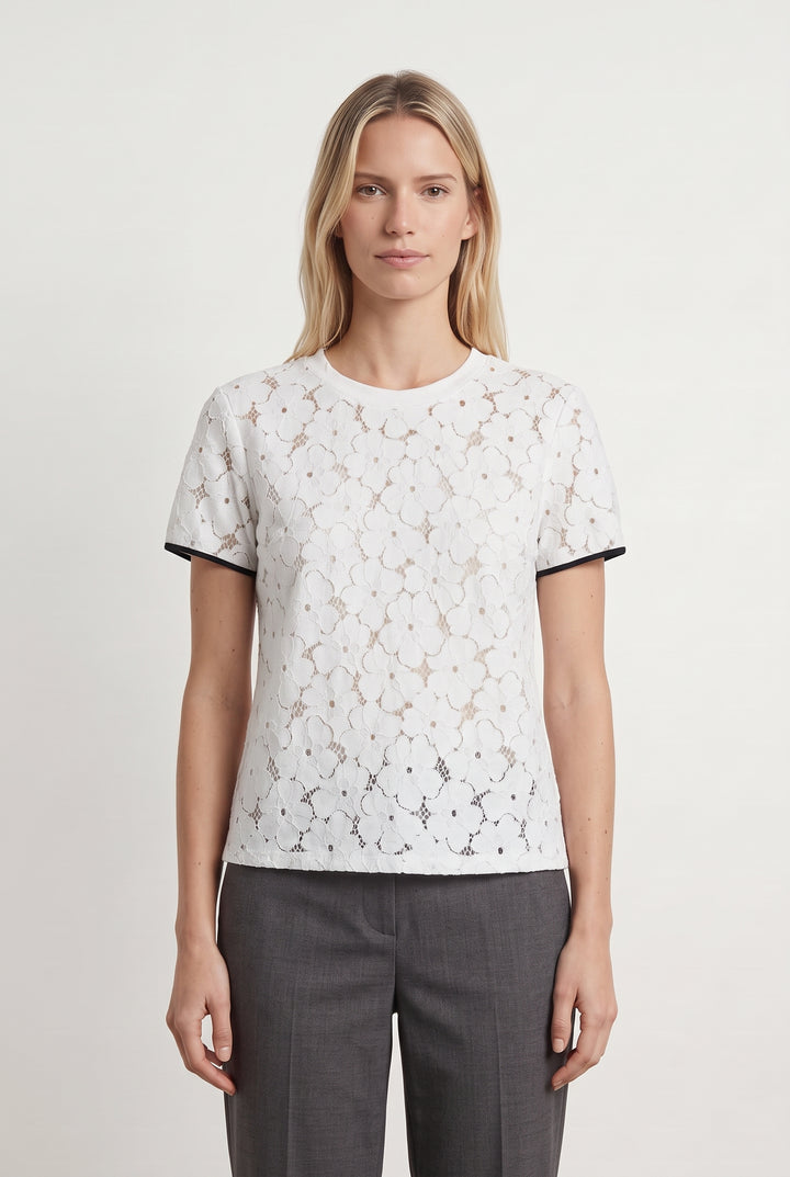 Blouse Blanche et Noire - Taille S/36 de la marque Sandro | PARAD119476 - Vendu par Paradigme - Image 1
