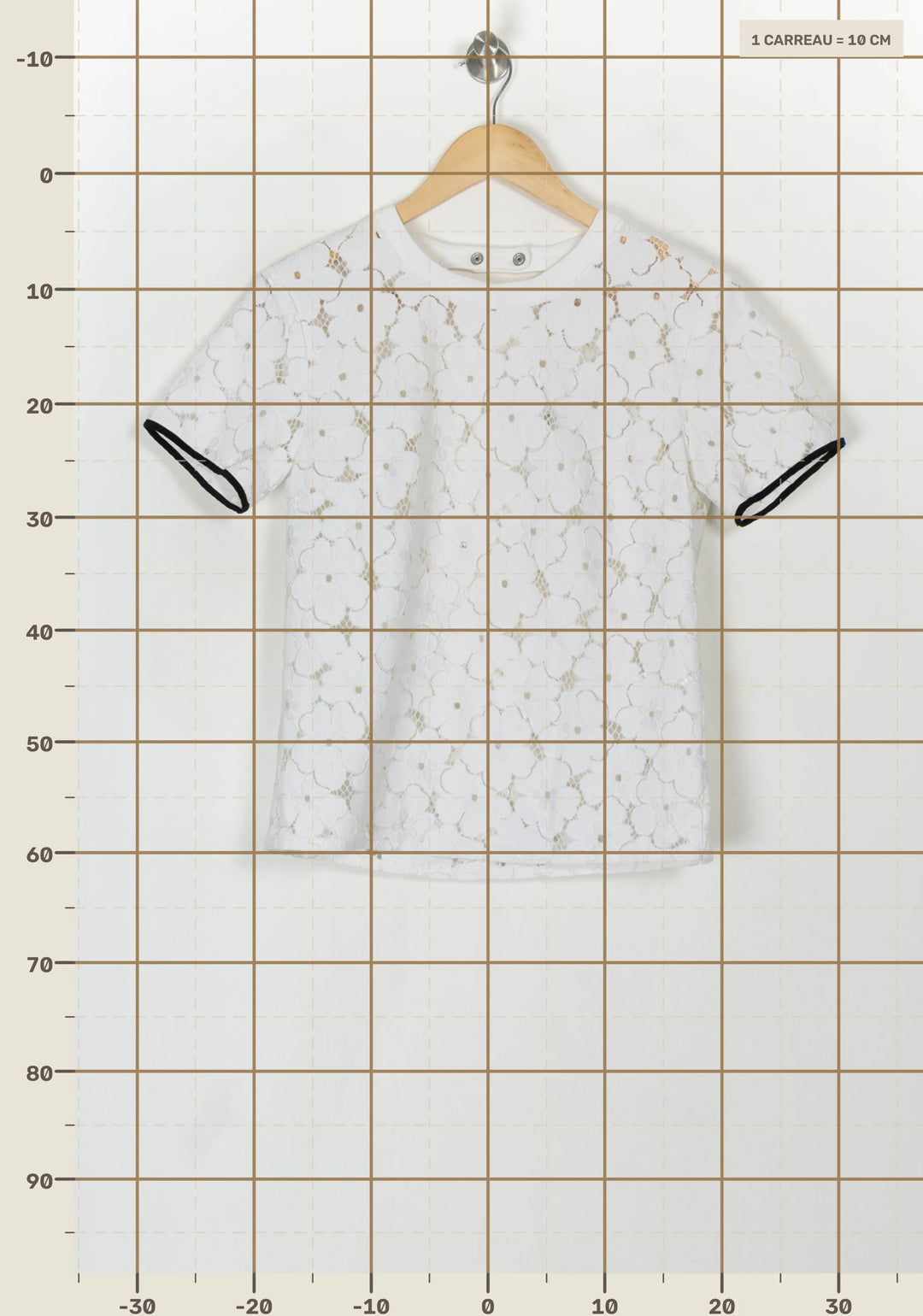 Blouse Blanche et Noire - Taille S/36 de la marque Sandro | PARAD119476 - Vendu par Paradigme - Image 4
