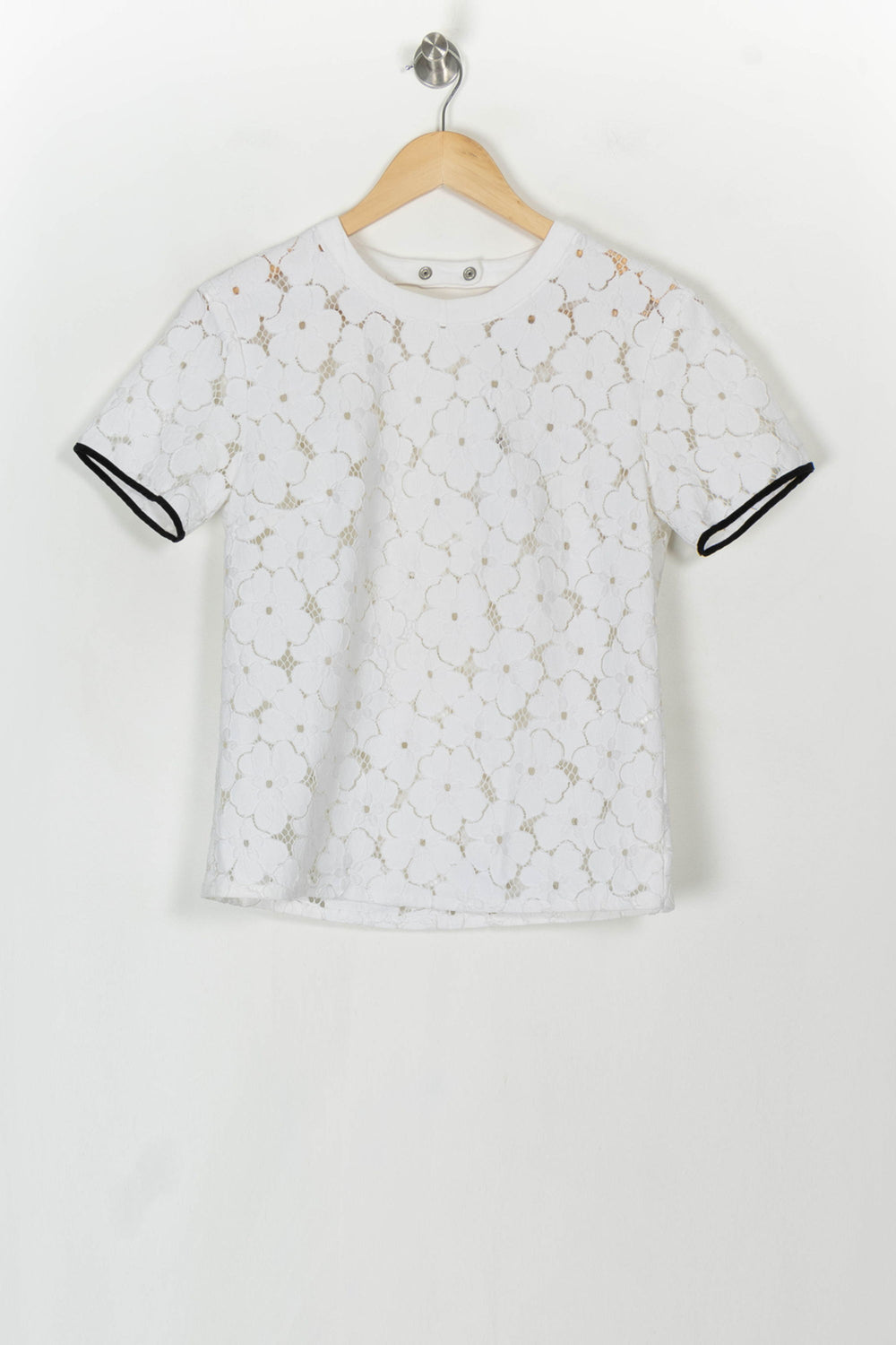 Blouse Blanche et Noire - Taille S/36 de la marque Sandro | PARAD119476 - Vendu par Paradigme - Image 2