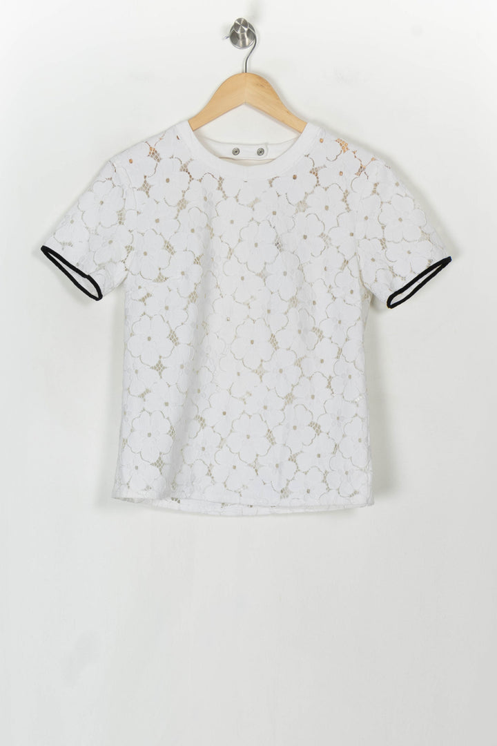 Blouse Blanche et Noire - Taille S/36 de la marque Sandro | PARAD119476 - Vendu par Paradigme - Image 2