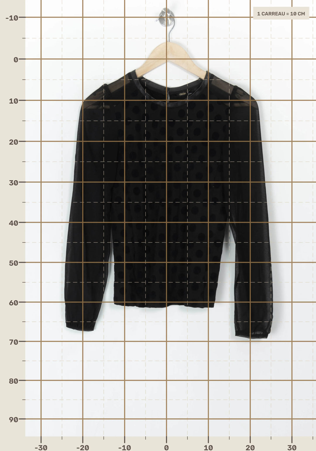 Blouse Noire - Taille S/36 de la marque Maje | PARAD119480 - Vendu par Paradigme - Image 4