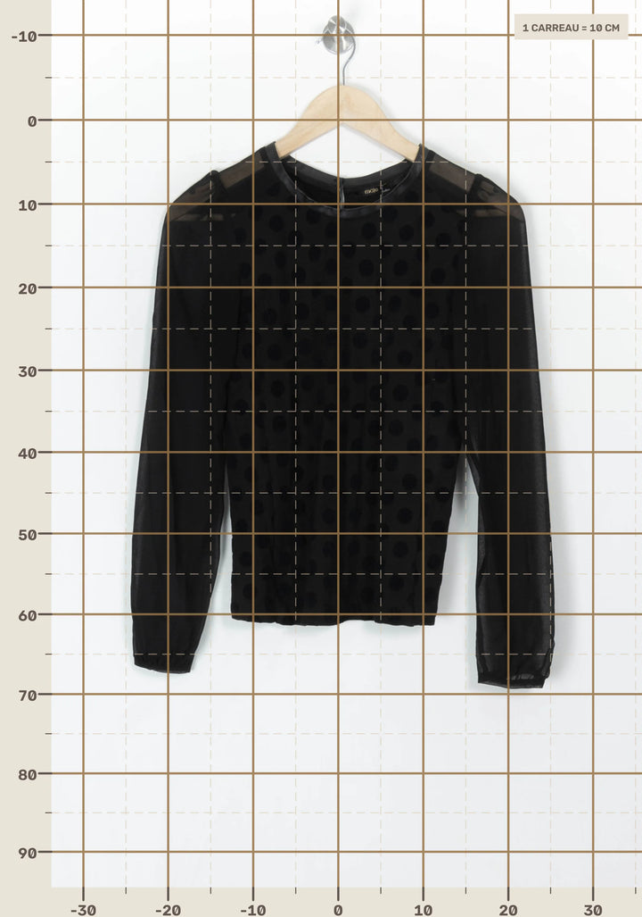 Blouse Noire - Taille S/36 de la marque Maje | PARAD119480 - Vendu par Paradigme - Image 4