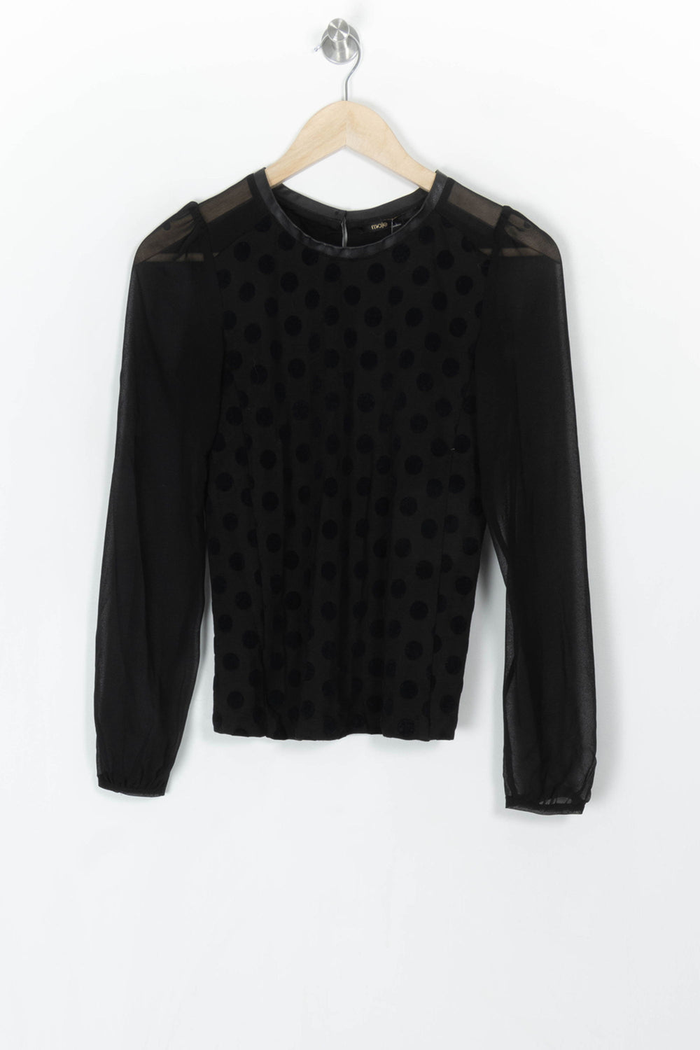 Blouse Noire - Taille S/36 de la marque Maje | PARAD119480 - Vendu par Paradigme - Image 2