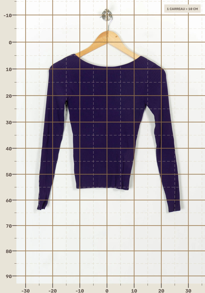 Pull Violet - Taille XS/34 de la marque Petite Mendigote | PARAD119490 - Vendu par Paradigme - Image 4