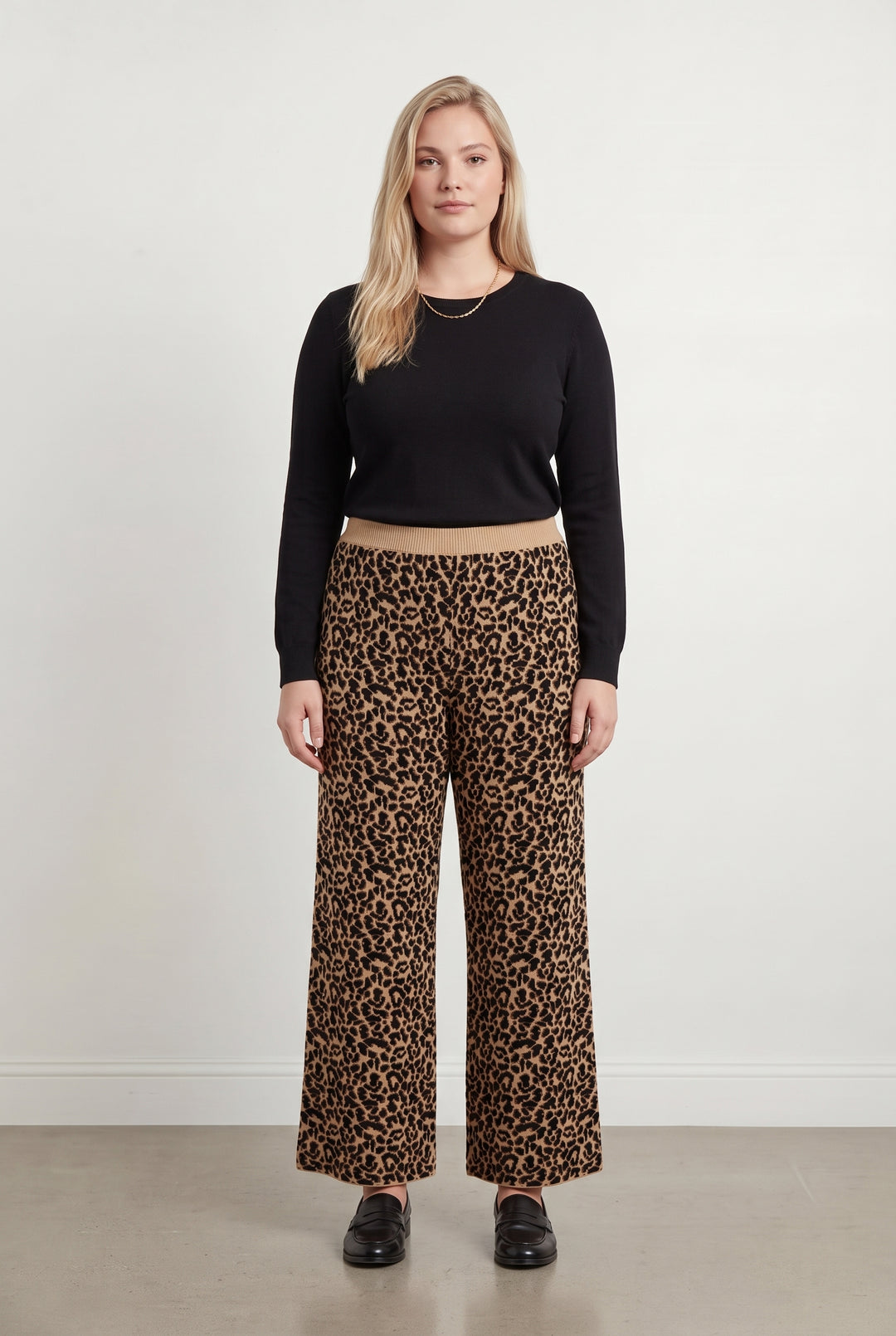 Pantalon Léopard Beige et Noir - Taille XL/42 de la marque Petite Mendigote | PARAD119492 - Vendu par Paradigme - Image 1