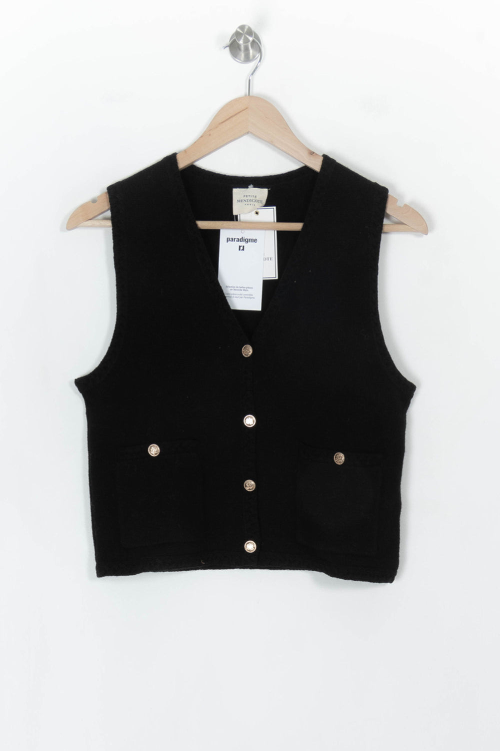 Gilet Noir - Taille S/36 de la marque Petite Mendigote | PARAD119495 - Vendu par Paradigme - Image 2