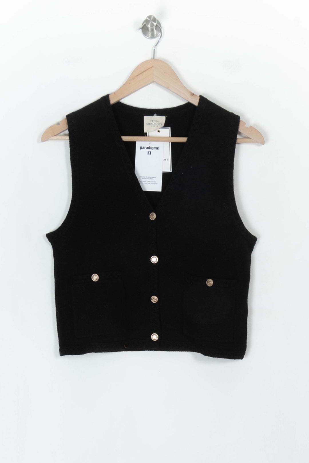 Gilet Noir - Taille S/36 de la marque Petite Mendigote | PARAD119495 - Vendu par Paradigme - Image 2