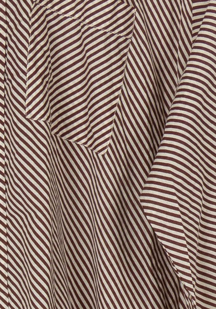 Chemise Rayée Marron et Blanche - Taille M/38 de la marque Petite Mendigote | PARAD119496 - Vendu par Paradigme - Image 3
