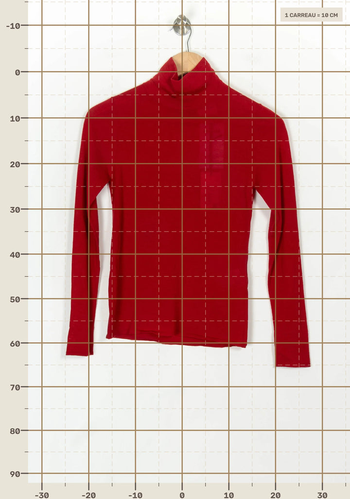 Pull Col Roulé Rouge - Taille S/36 de la marque Petite Mendigote | PARAD119497 - Vendu par Paradigme - Image 4