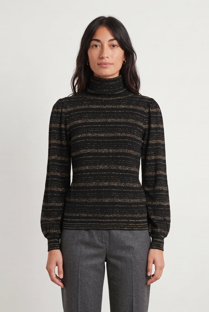 Pull Noir et Doré - Taille M/38 de la marque Petite Mendigote | PARAD119498 - Vendu par Paradigme - Image 1