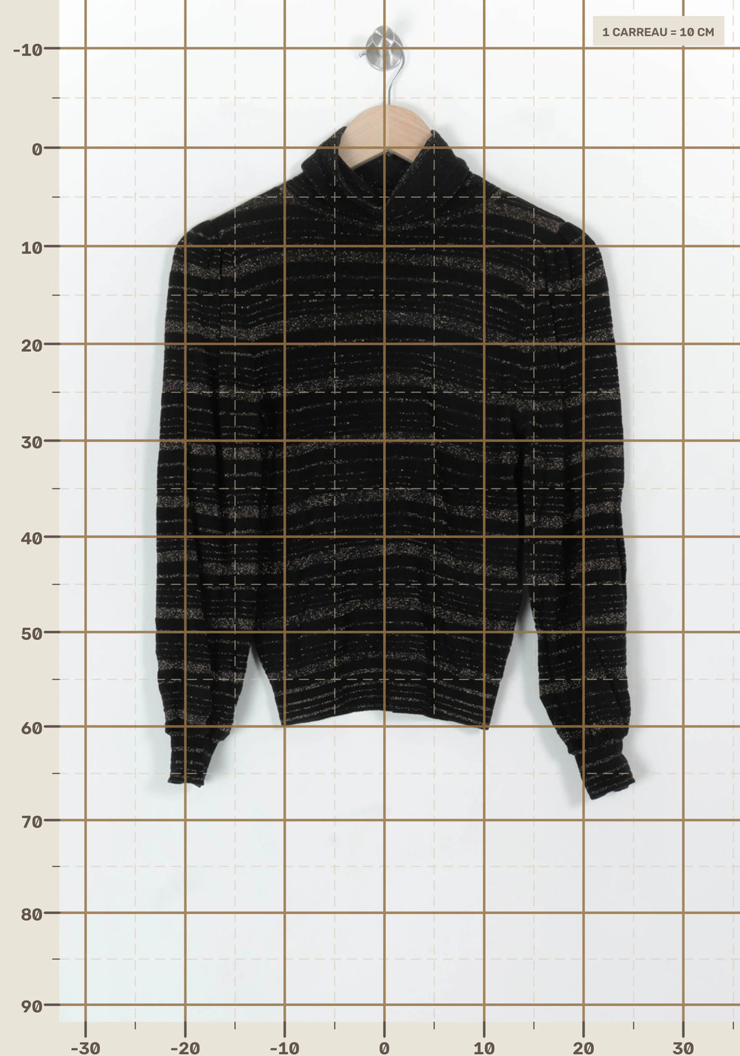 Pull Noir et Doré - Taille M/38 de la marque Petite Mendigote | PARAD119498 - Vendu par Paradigme - Image 4