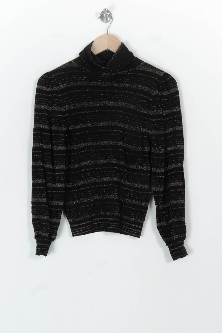 Pull Noir et Doré - Taille M/38 de la marque Petite Mendigote | PARAD119498 - Vendu par Paradigme - Image 2