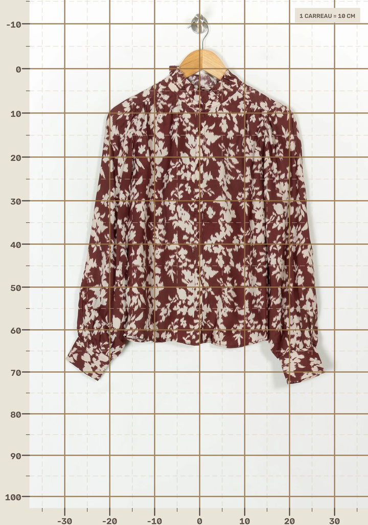 Blouse Bordeau et Blanche - Taille S/36 de la marque Petite Mendigote | PARAD119500 - Vendu par Paradigme - Image 4