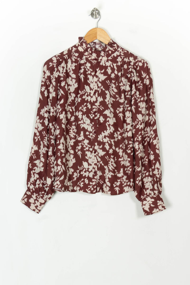 Blouse Bordeau et Blanche - Taille S/36 de la marque Petite Mendigote | PARAD119500 - Vendu par Paradigme - Image 2