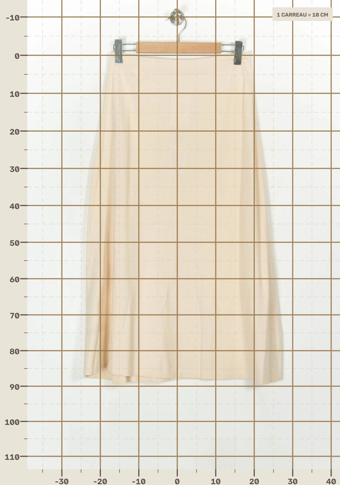 Jupe Midi Beige - Taille XL/42 de la marque Petite Mendigote | PARAD119501 - Vendu par Paradigme - Image 4