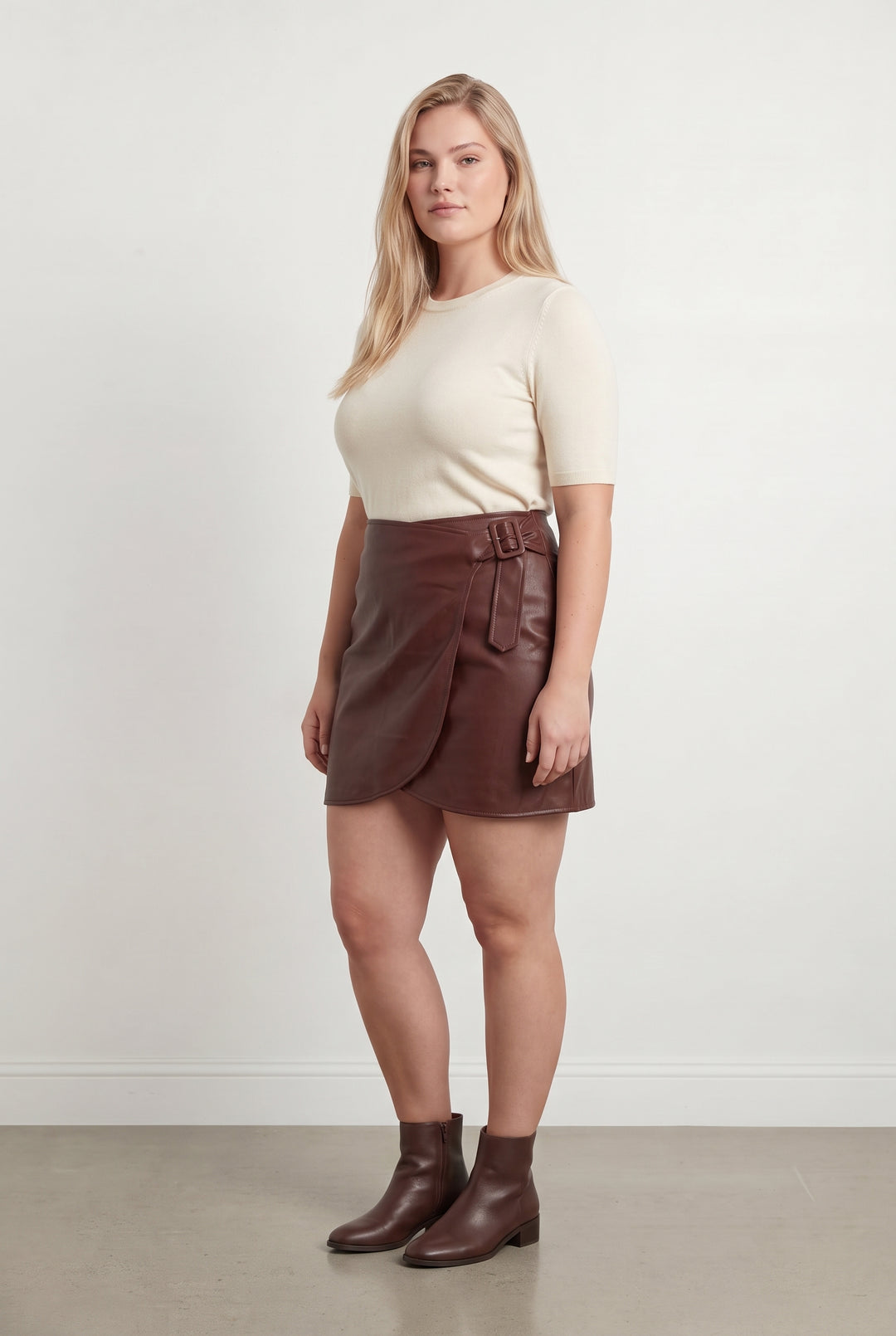 Jupe Portefeuille Bordeaux - Taille XXL/44 de la marque Petite Mendigote | PARAD119508 - Vendu par Paradigme - Image 1
