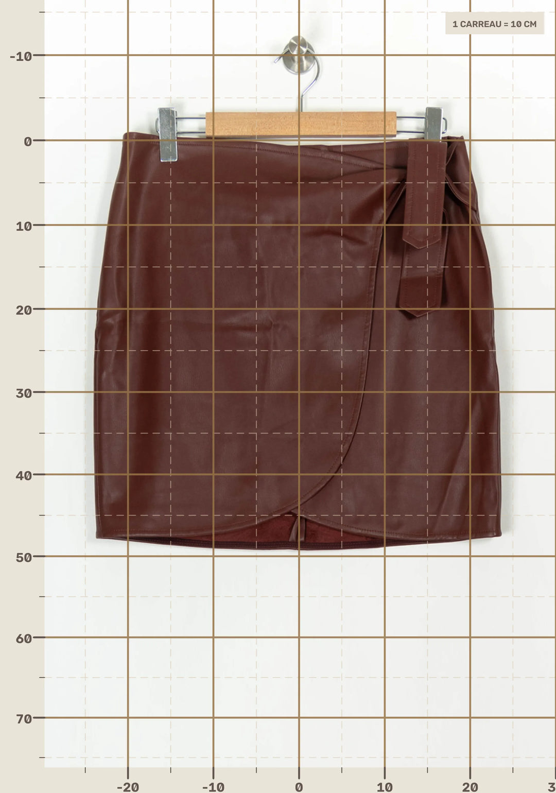 Jupe Portefeuille Bordeaux - Taille XXL/44 de la marque Petite Mendigote | PARAD119508 - Vendu par Paradigme - Image 4