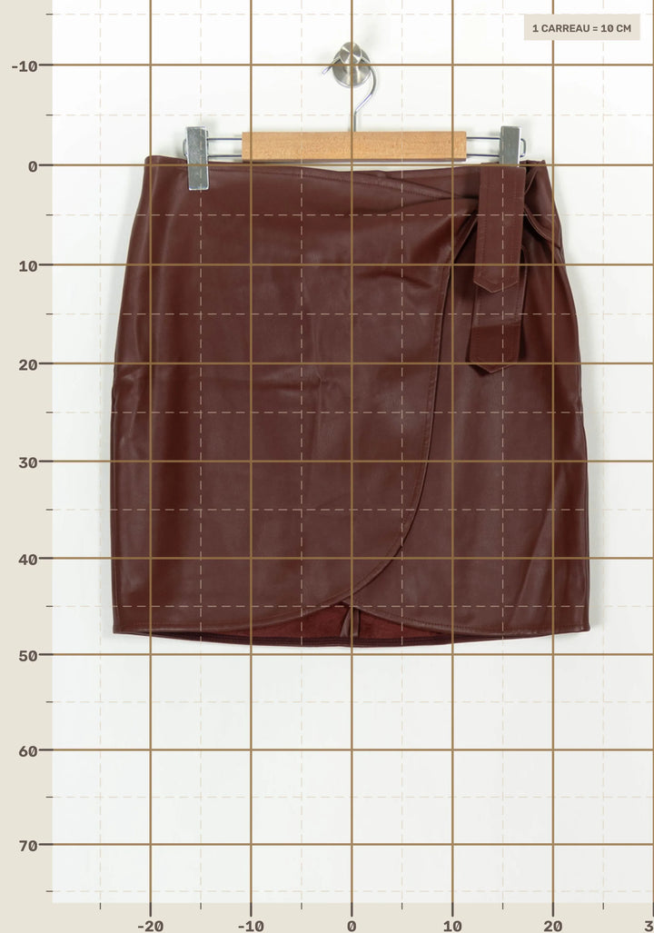 Jupe Portefeuille Bordeaux - Taille XXL/44 de la marque Petite Mendigote | PARAD119508 - Vendu par Paradigme - Image 4