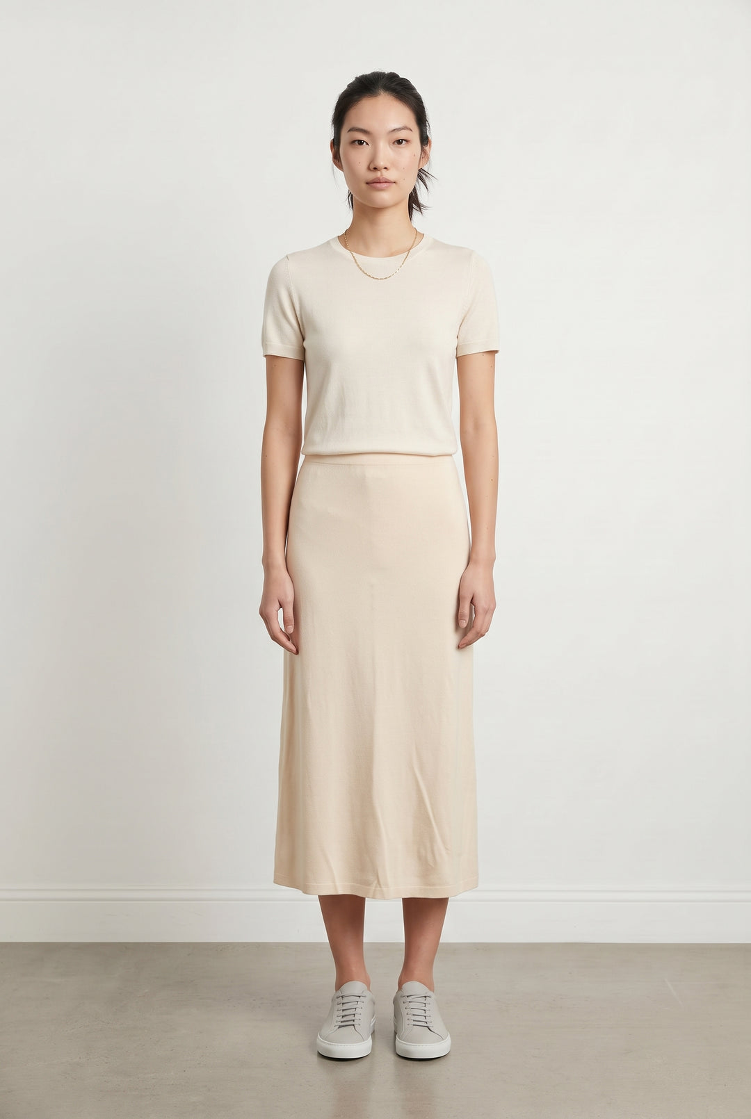 Jupe Midi Beige - Taille S/36 de la marque Petite Mendigote | PARAD119510 - Vendu par Paradigme - Image 1